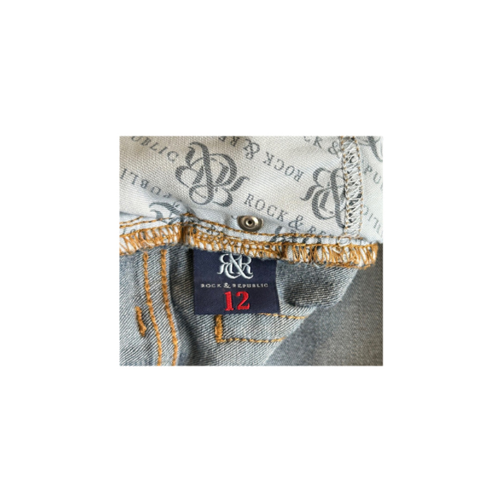 Rock & Republic Berlin Jeans Skull Stretch Denim Blue Women’s 12M - Picture 8 of 9
